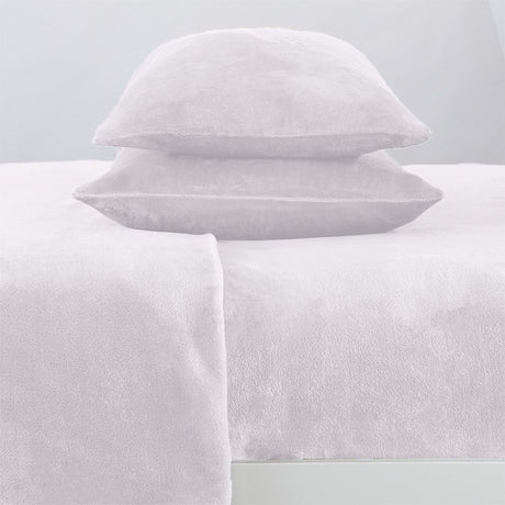 4-Piece Solid Plush Sheet - Velvet Luxe Collection