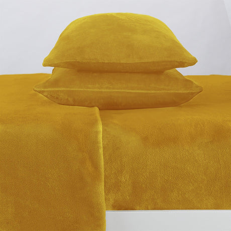 4-Piece Solid Plush Sheet - Velvet Luxe Collection