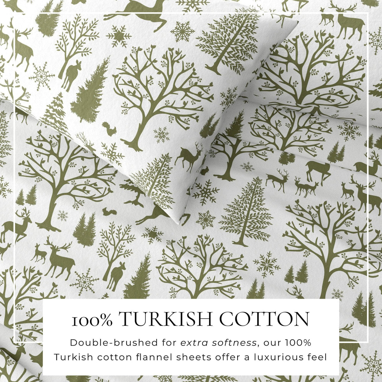 4-Piece Turkish Cotton Flannel Sheet - Lakeview Collection
