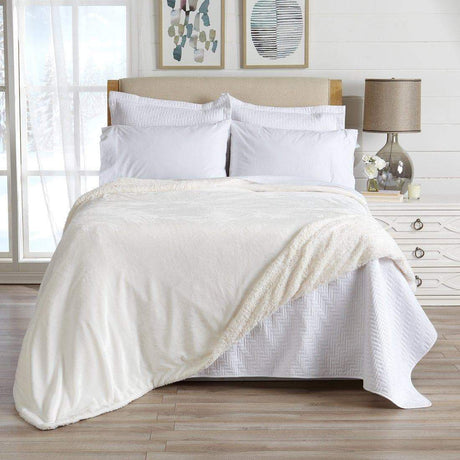 Velvet Plush Sherpa Luxury Bed Blanket - Kinsley Collection