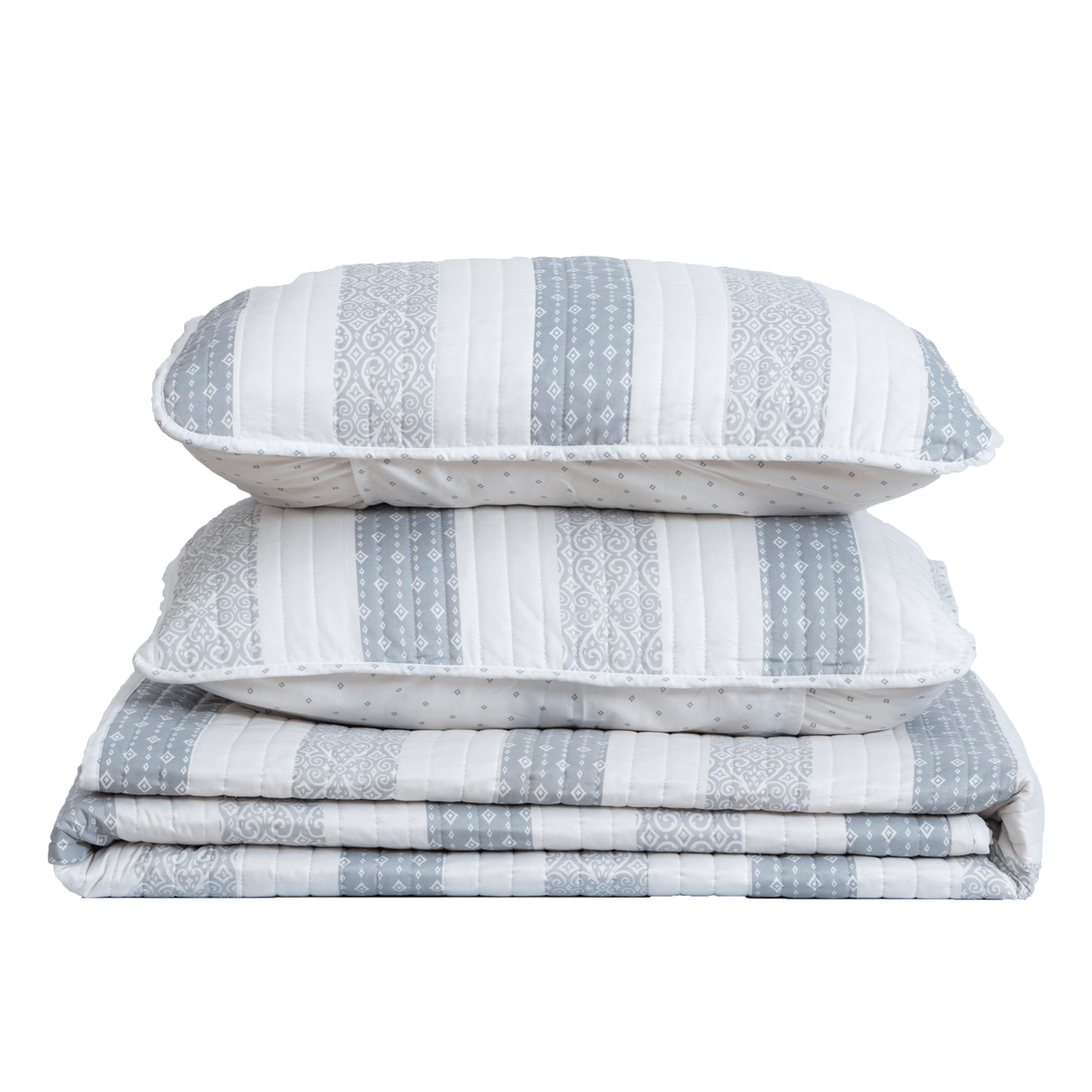 3-Piece Stripe Quilt - Adele Collection