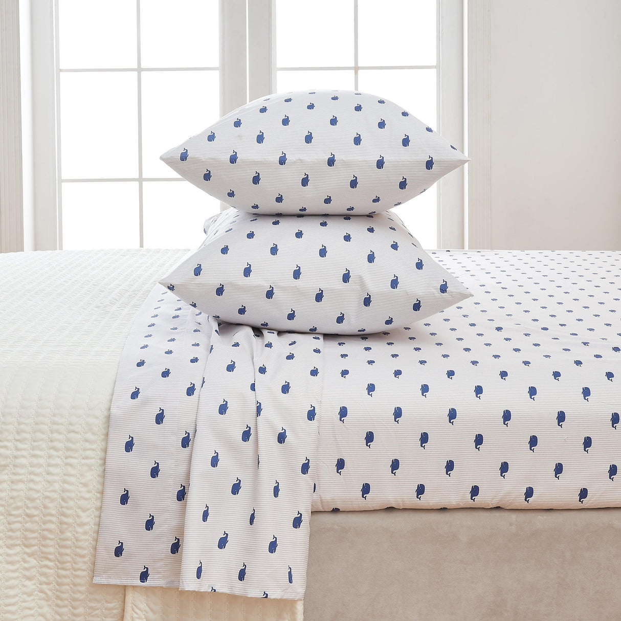 4-Piece Coastal Microfiber Sheet Set - Nantucket Collection