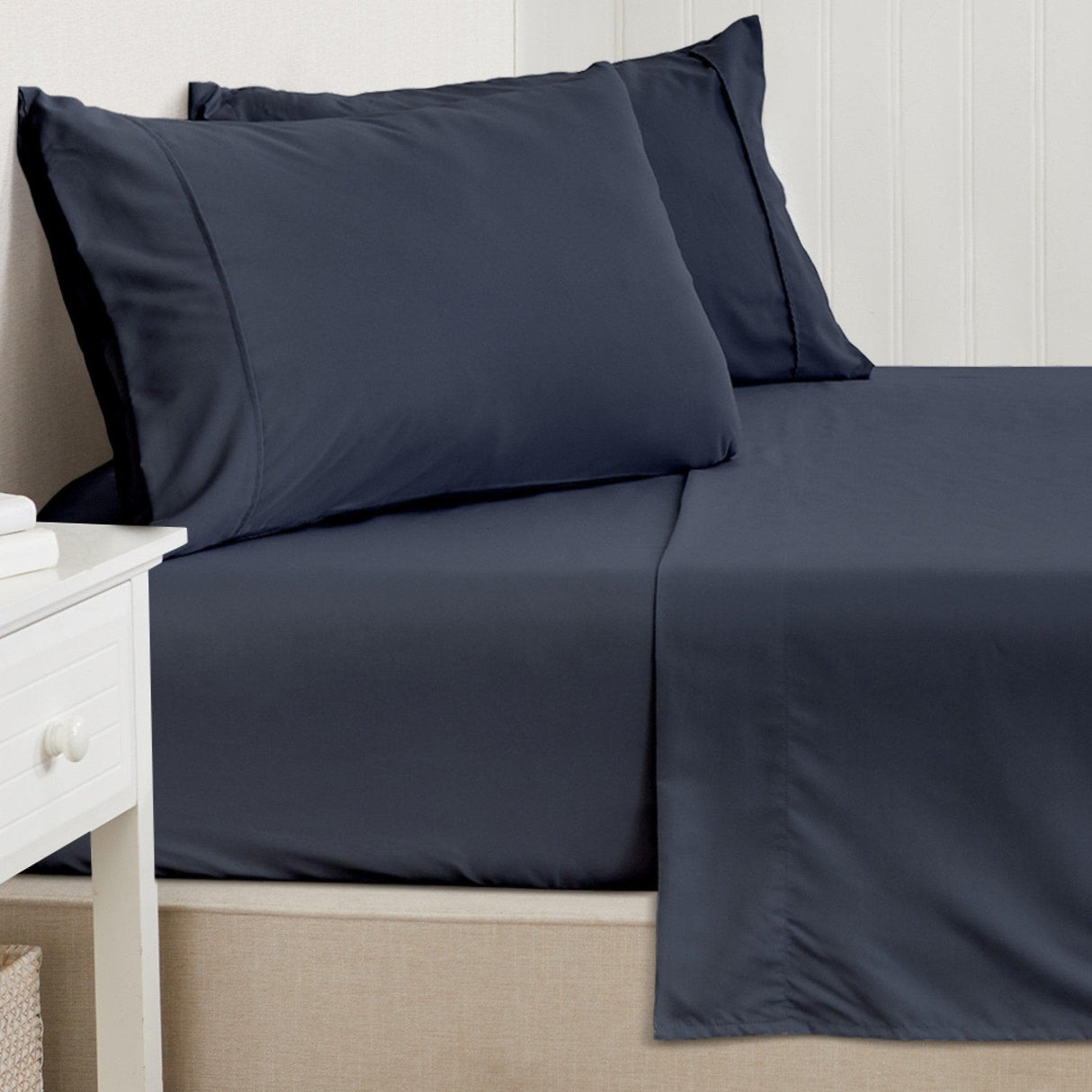 4 Piece Solid Microfiber Sheet - Amara Collection