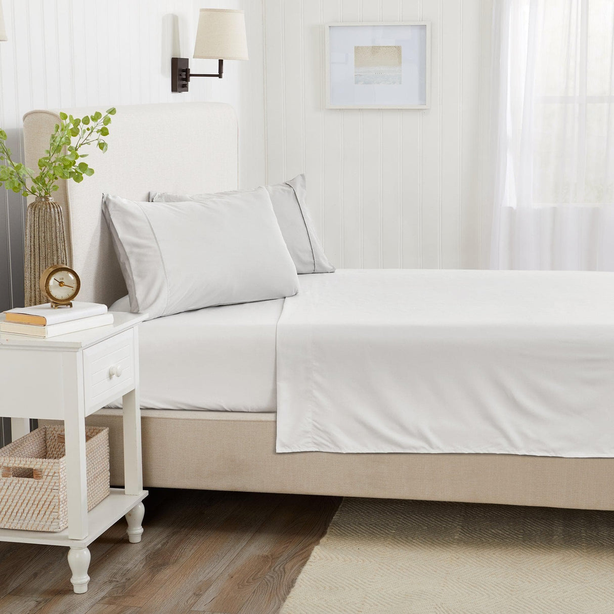 4 Piece Solid Microfiber Sheet - Amara Collection