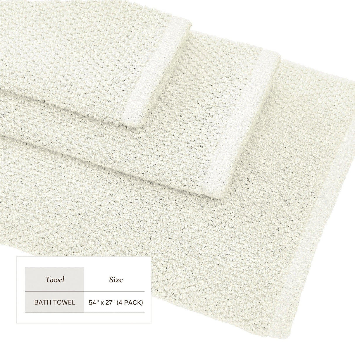 Cotton Textured Bath Towel Set - Acacia Collection