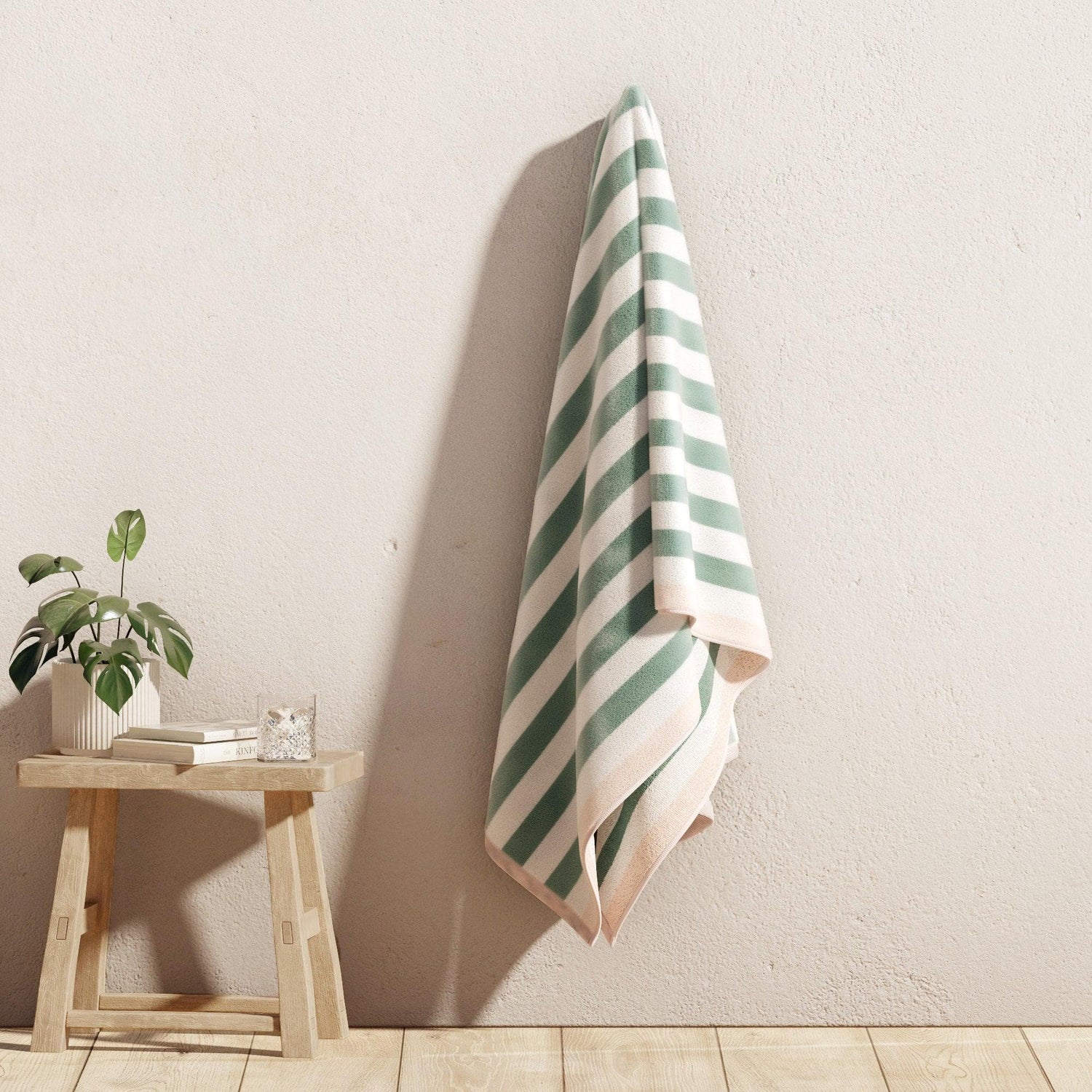 Oversized Striped Border Cabana Beach Towel - Santa Cruz