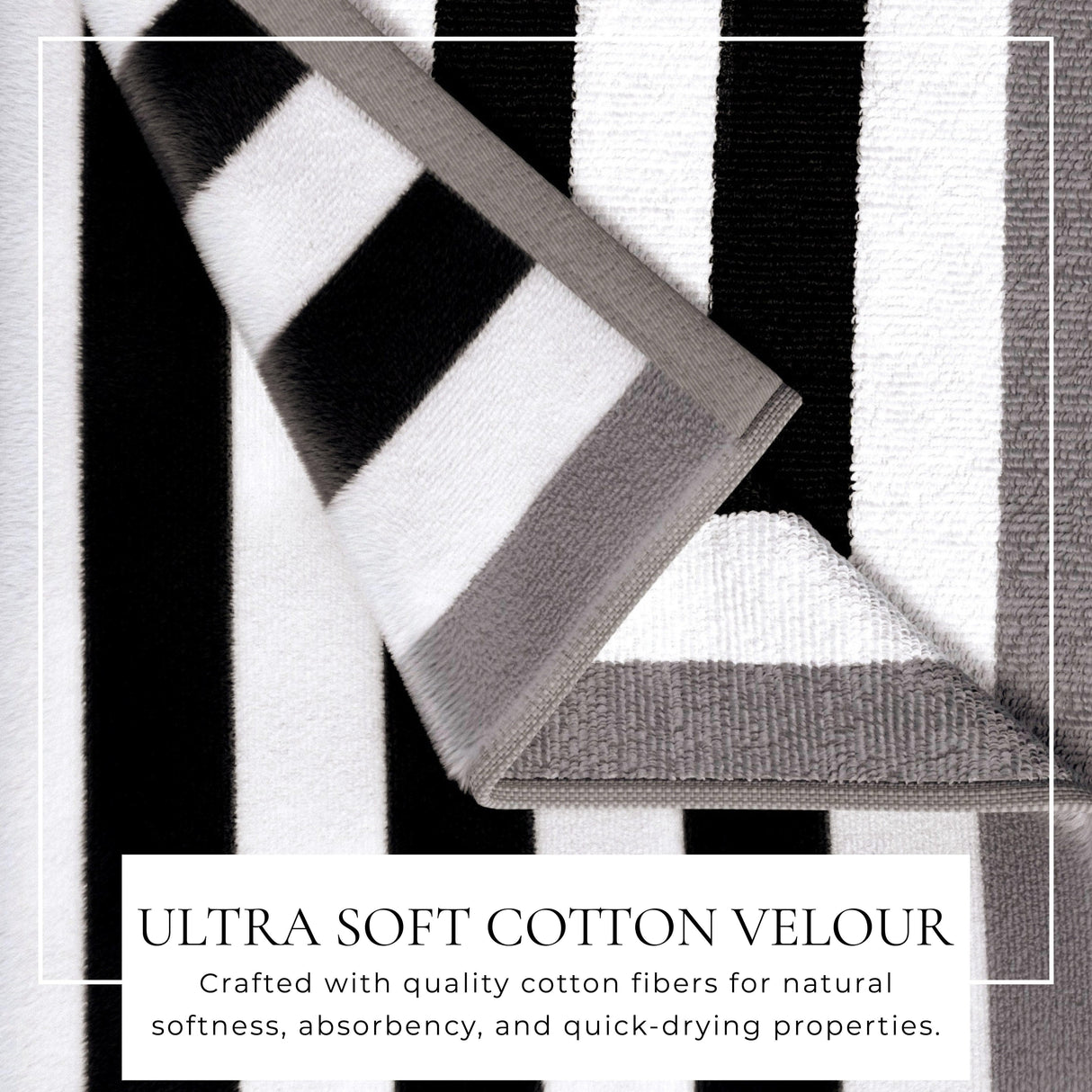 Oversized Striped Border Cabana Beach Towel - Santa Cruz