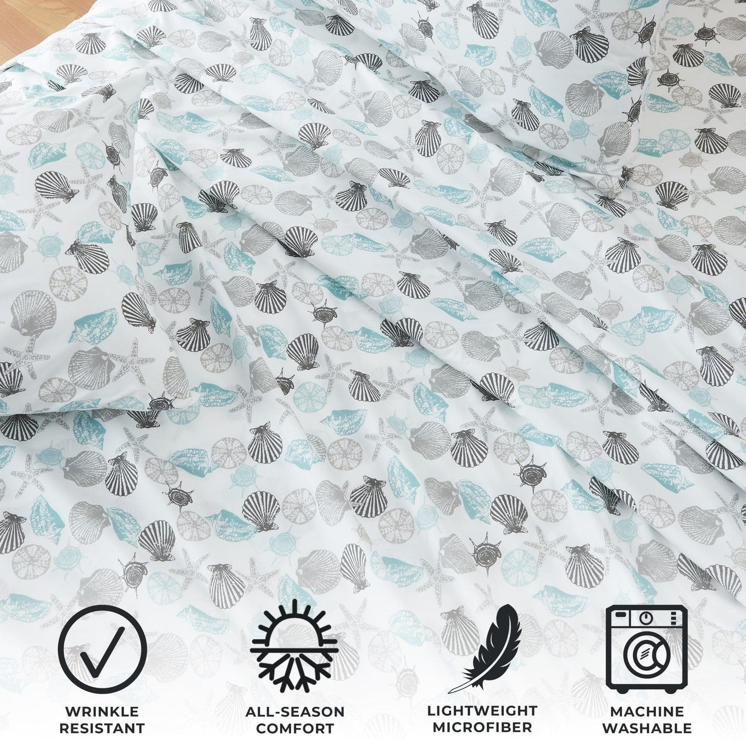 4-Piece Coastal Microfiber Sheet - Newport Collection