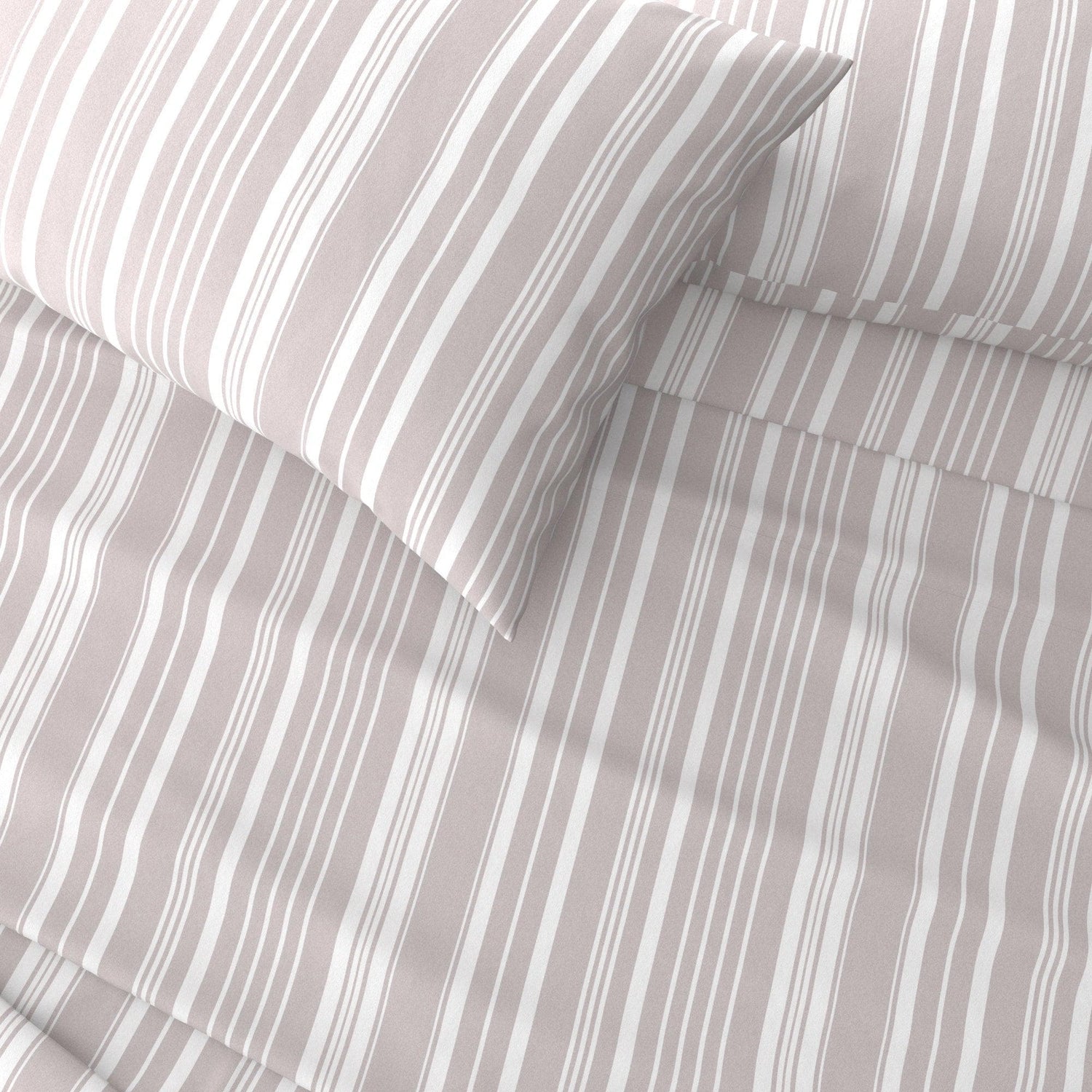 4-Piece Striped Microfiber Sheet Set - Elouise Collection