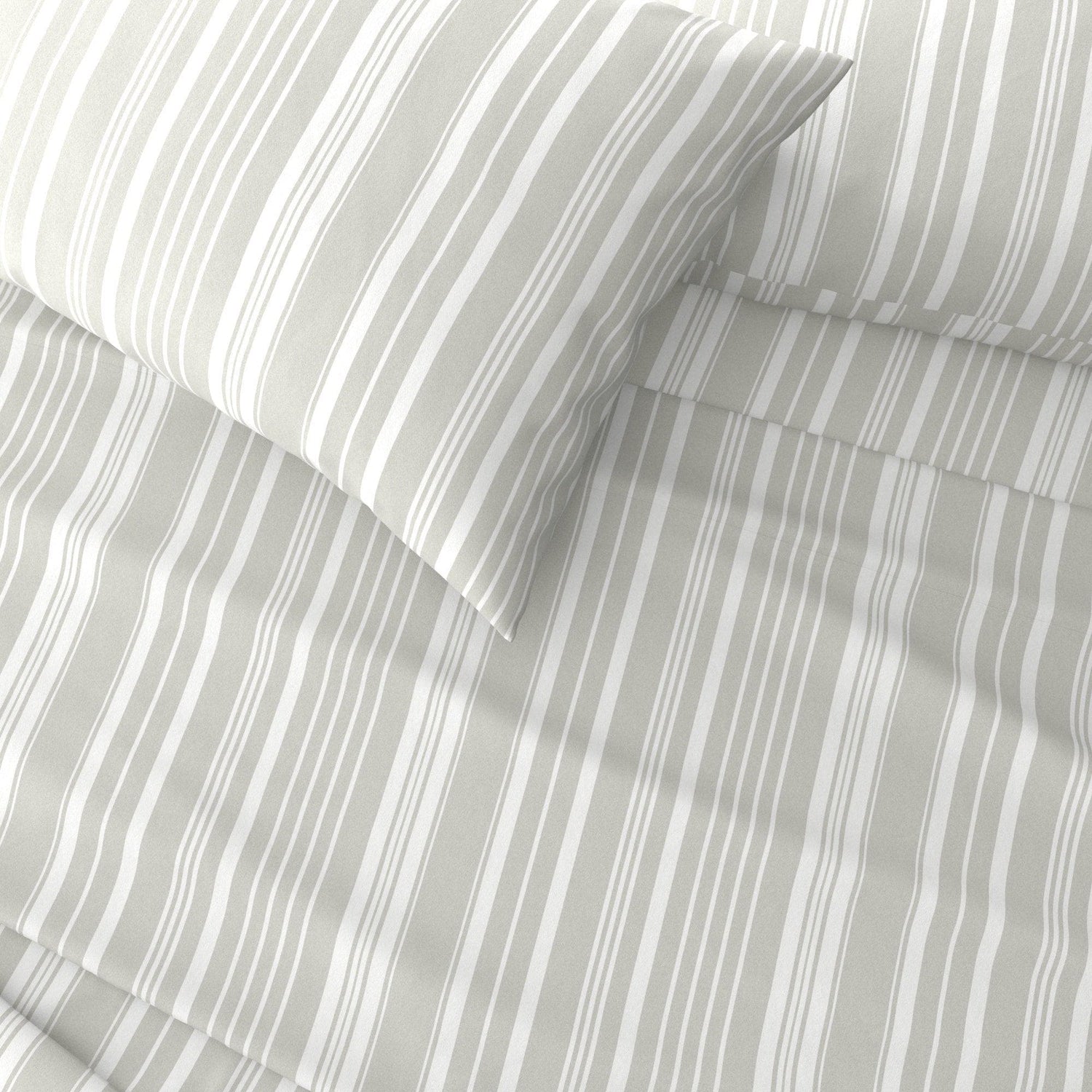 4-Piece Striped Microfiber Sheet Set - Elouise Collection