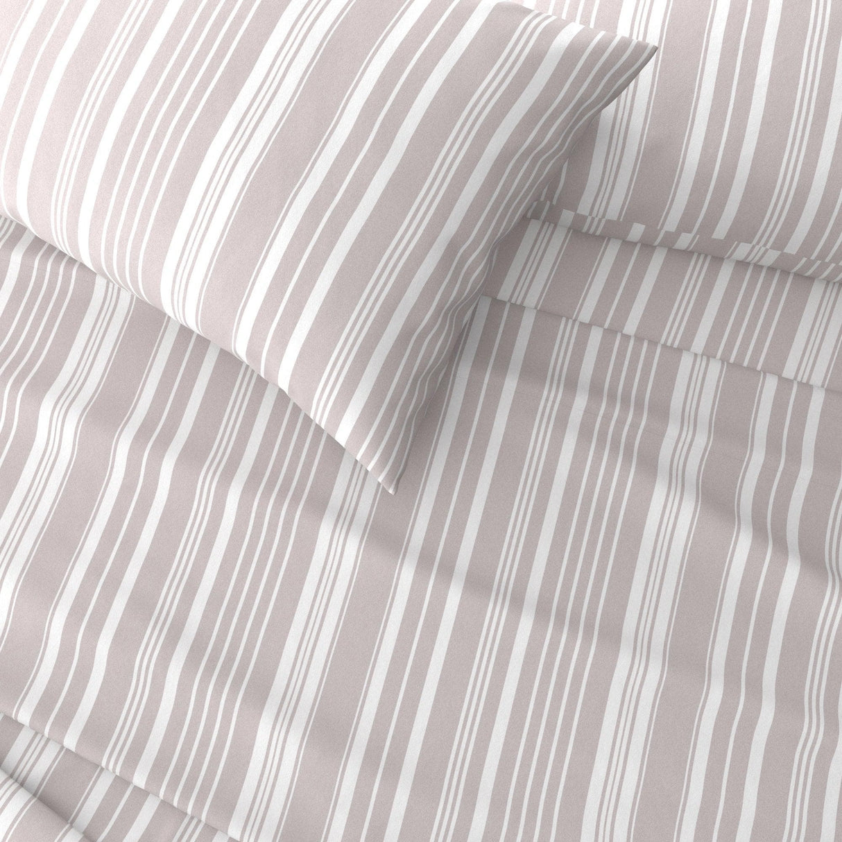 4-Piece Striped Microfiber Sheet Set - Elouise Collection