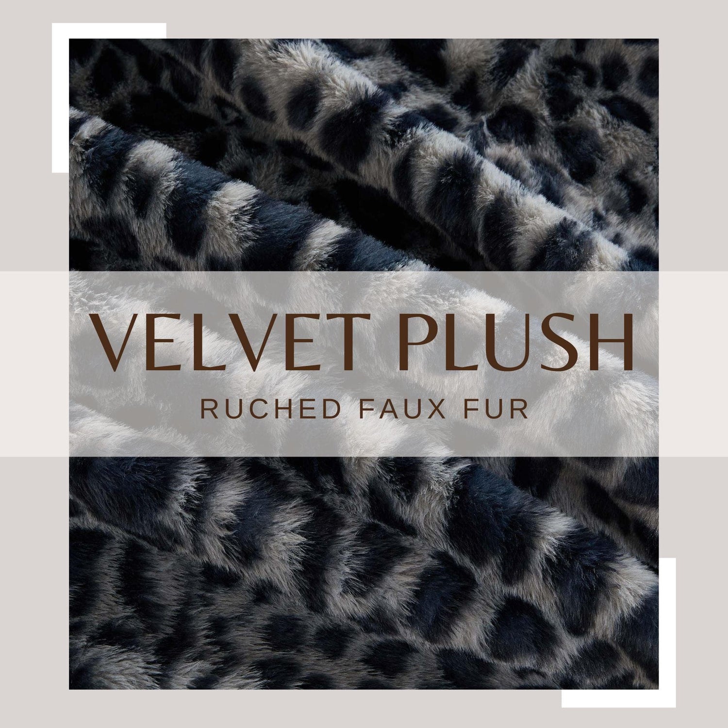 Faux Fur Printed Throw Blanket - Aaliyah Collection