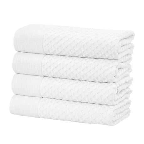 Cotton Diamond Waffle Weave Bath Towel Set - Grayson Collection