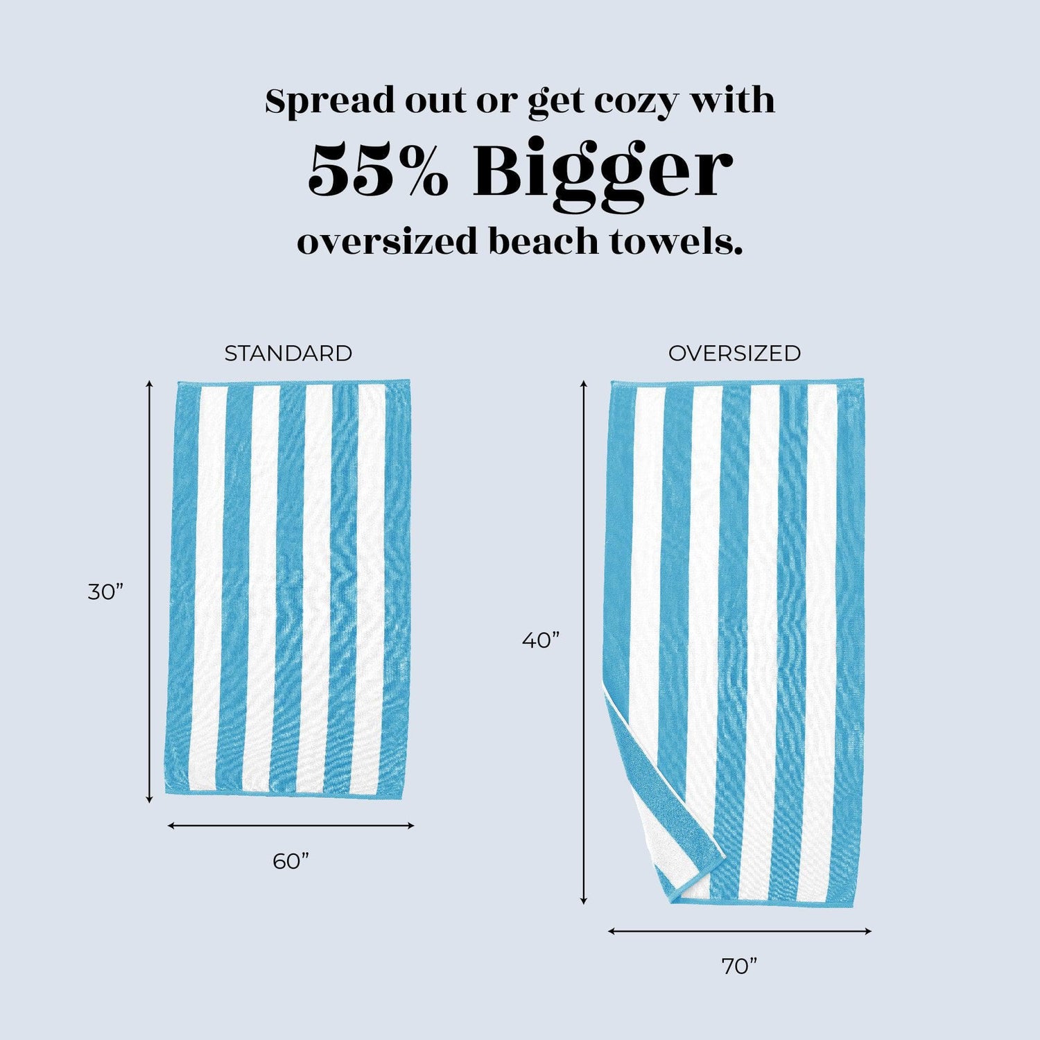 Cotton Velour Cabana Stripe Beach Towel - Novia Collection