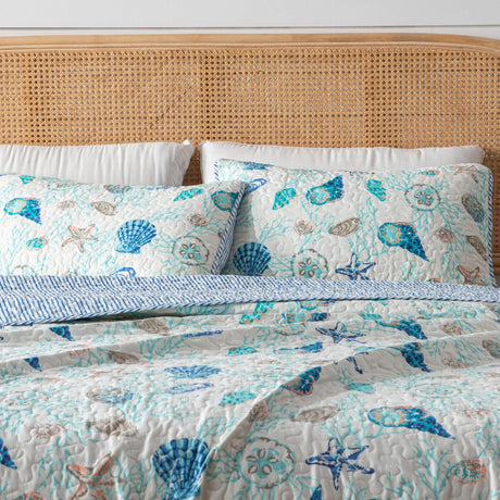 3-Piece Coastal Quilt Set - Bali Collection