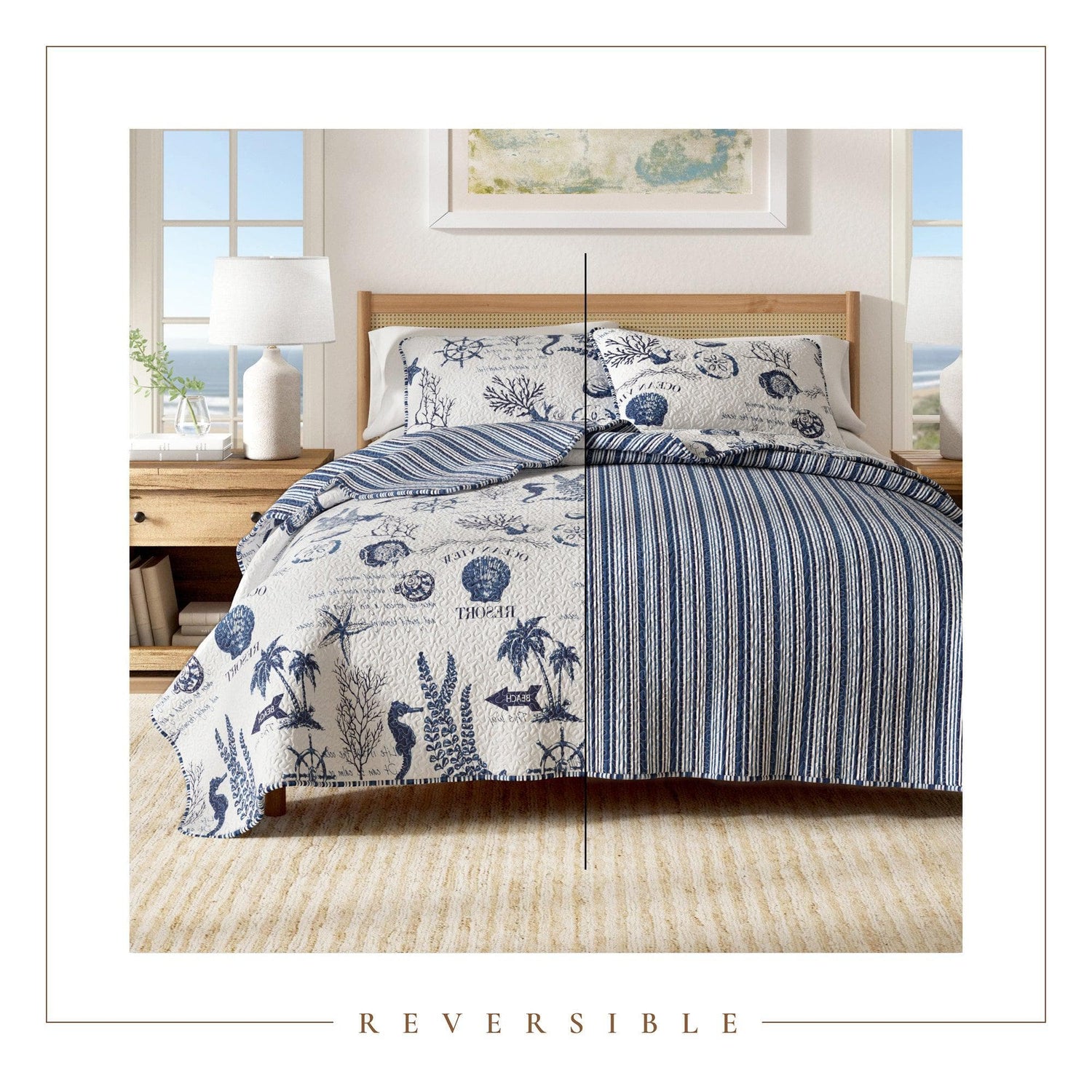 3-Piece Coastal Quilt - Catalina Collection