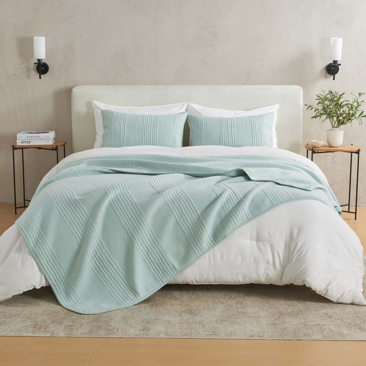 3 Piece Jersey Knit Quilt Set - Natalie Collection