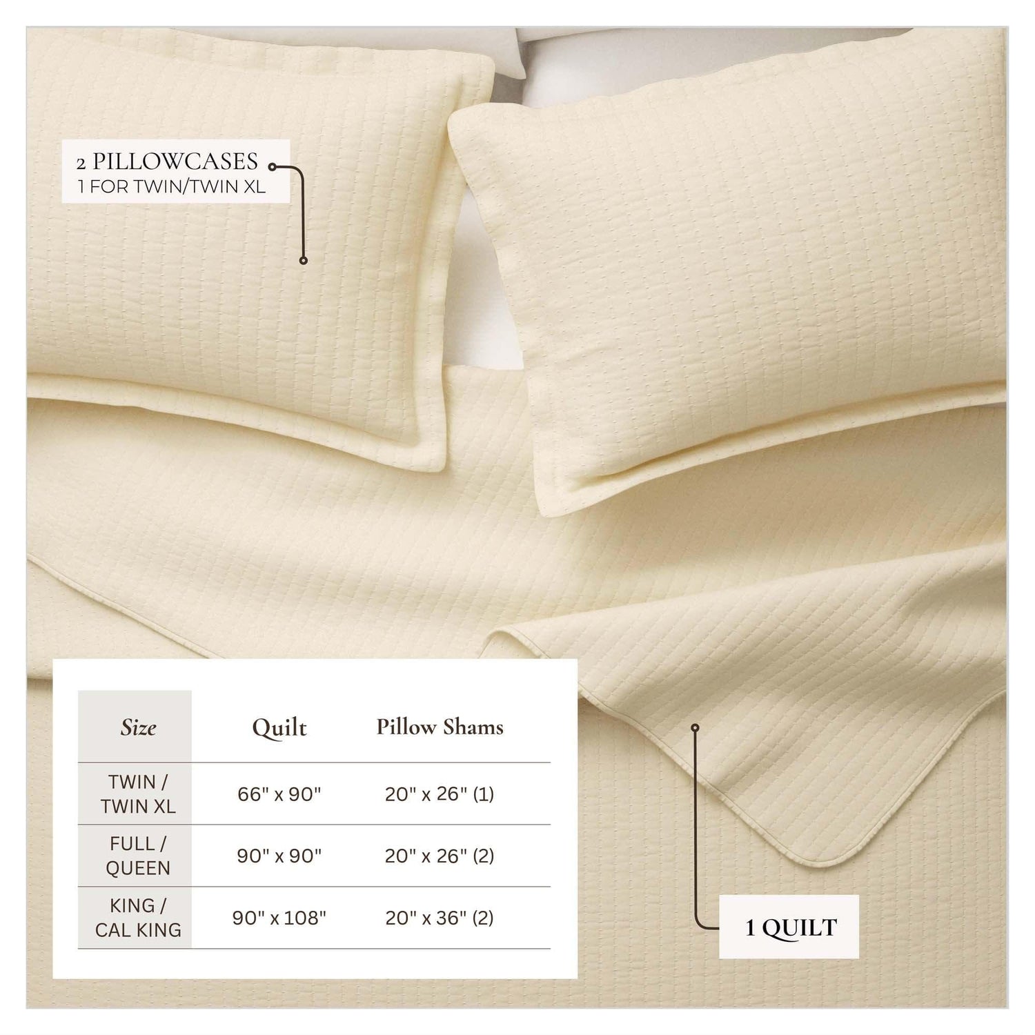 3-Piece Solid Quilt - Alicia Collection