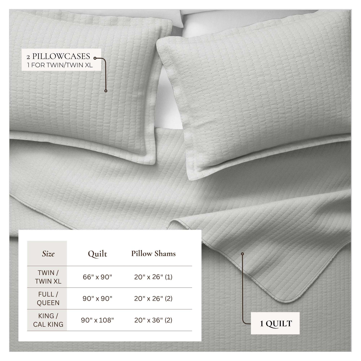 3-Piece Solid Quilt - Alicia Collection