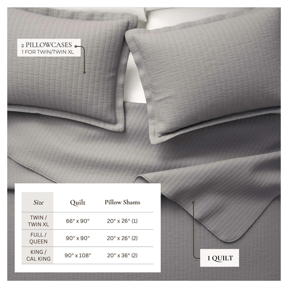 3-Piece Solid Quilt - Alicia Collection