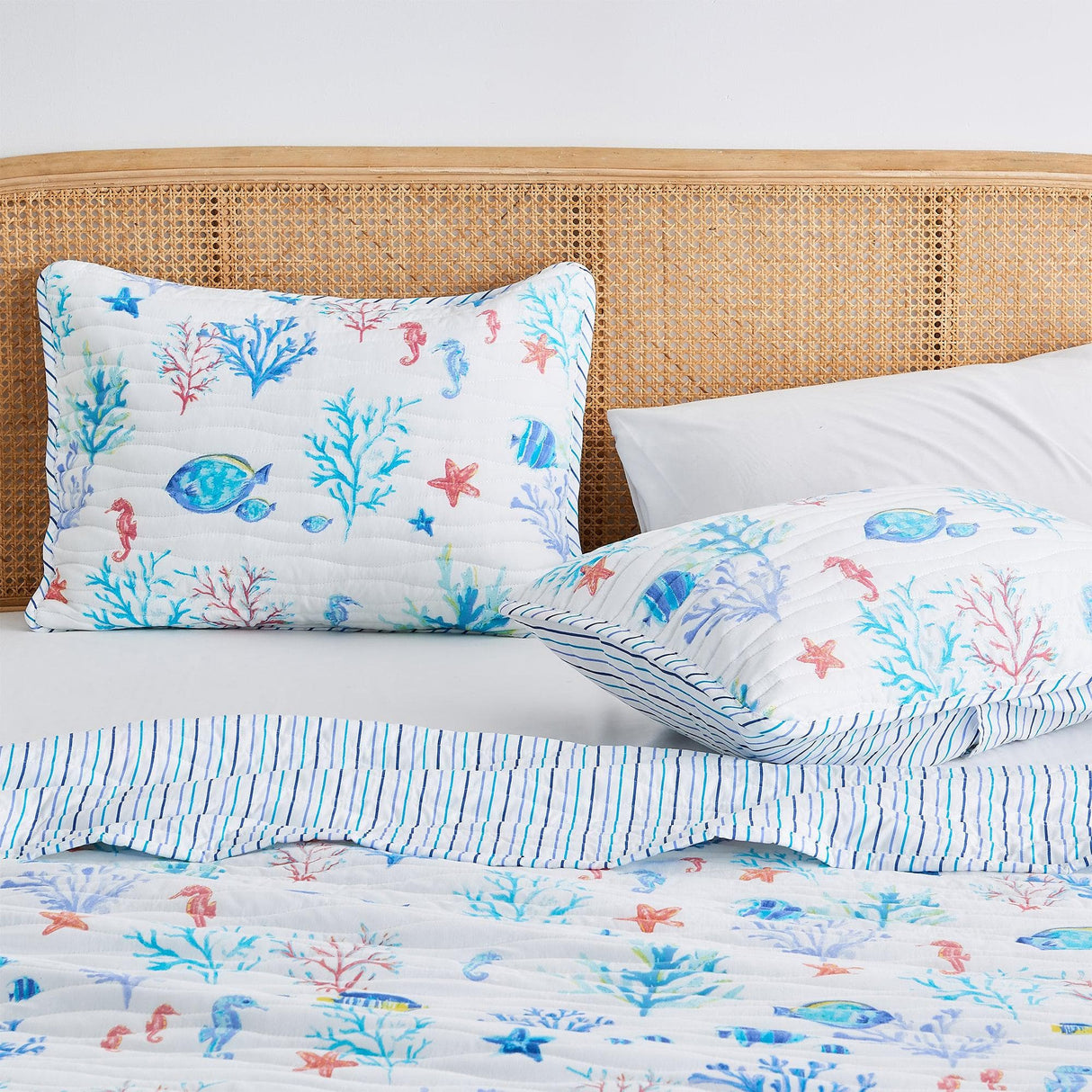 Colorful Coastal Seascape Quilt Set - Ryanne Collection