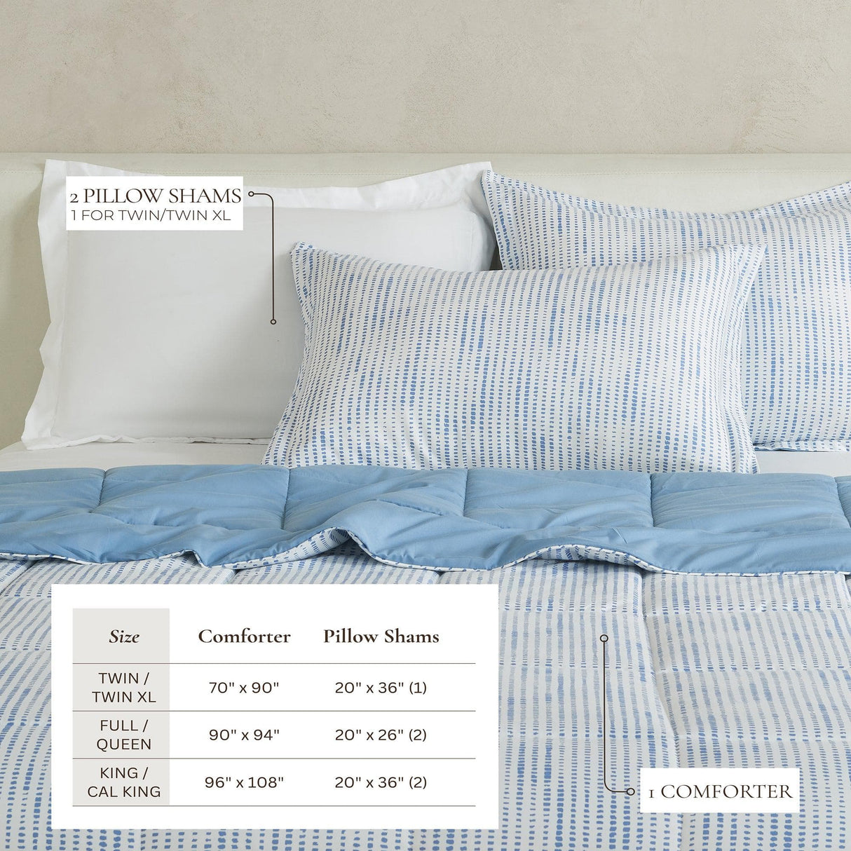 Reversible Comforter Set - Odette Collection