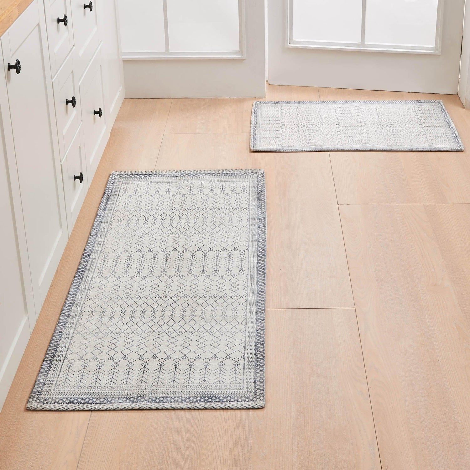 Distressed Moroccan Machine Washable Accent Area Rug & Runner 2 Pack - Neve Collection