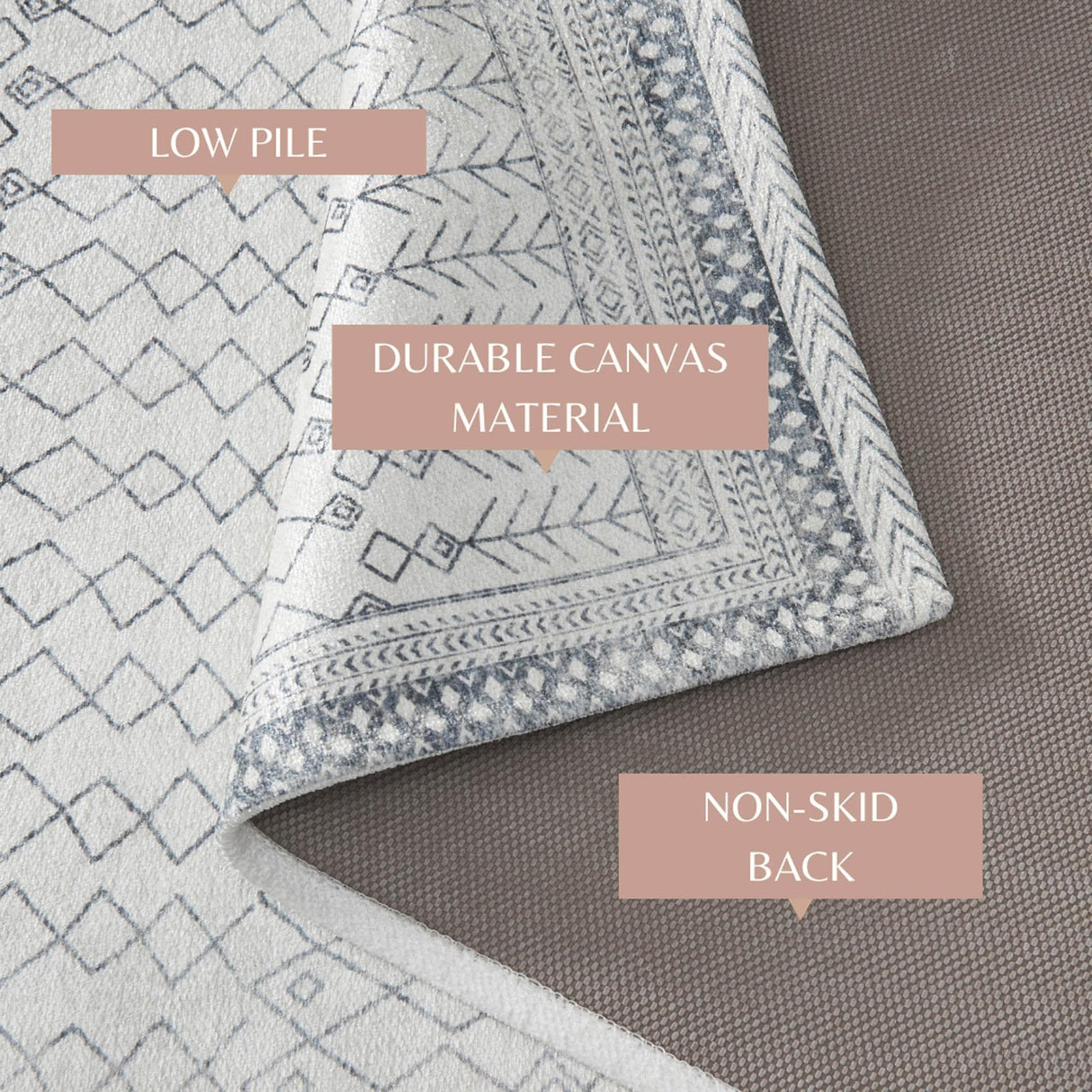 Distressed Moroccan Machine Washable Accent Area Rug & Runner 2 Pack - Neve Collection