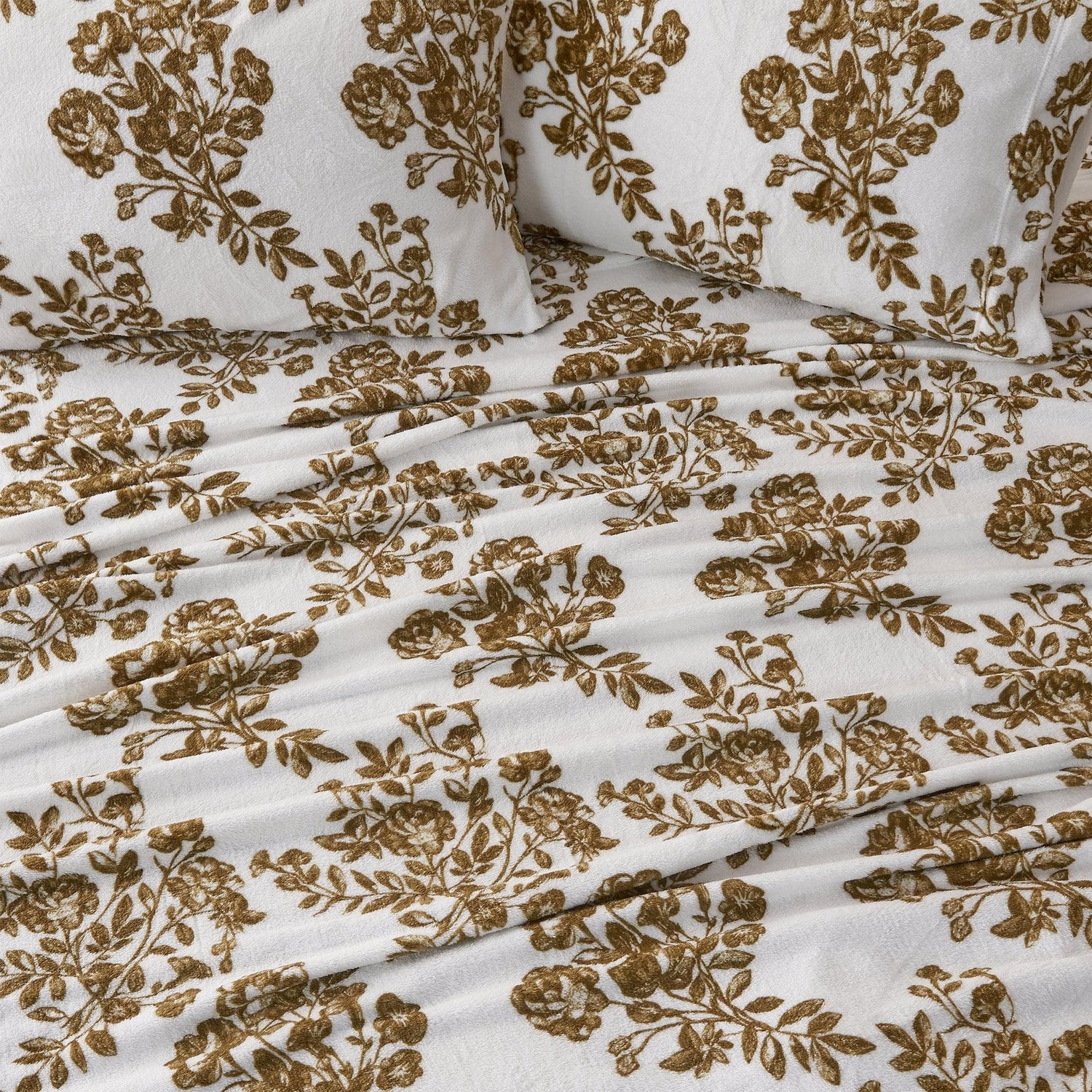 4-Piece Printed Plush Sheet - Velvet Luxe Collection
