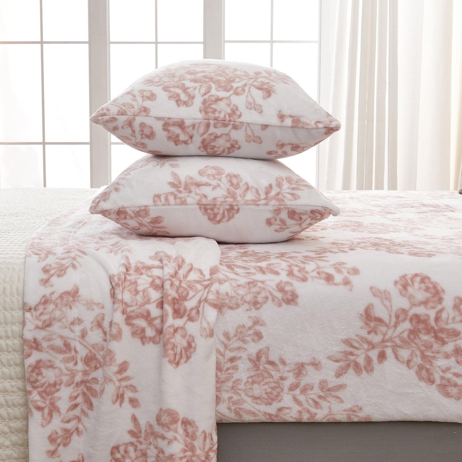 4-Piece Printed Plush Sheet - Velvet Luxe Collection