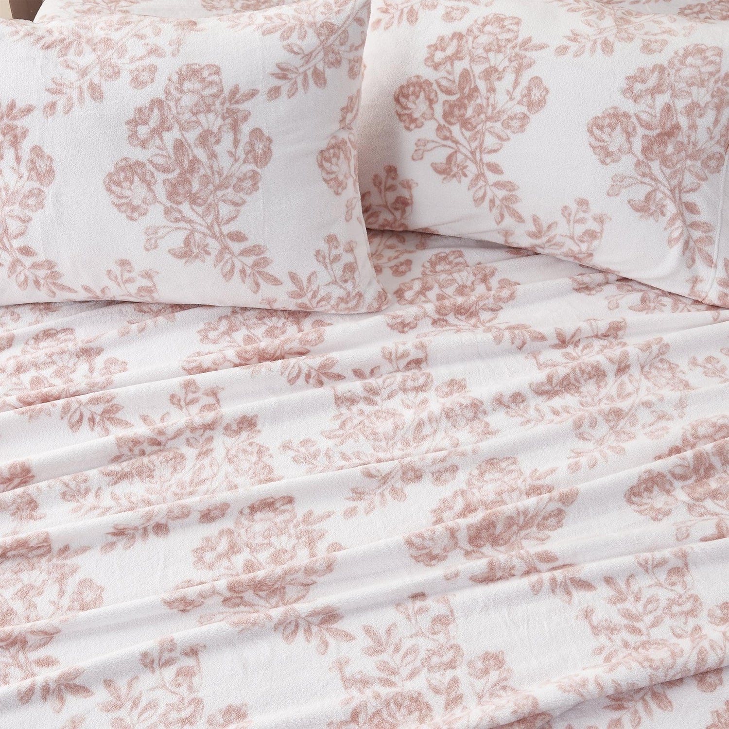 4-Piece Printed Plush Sheet - Velvet Luxe Collection