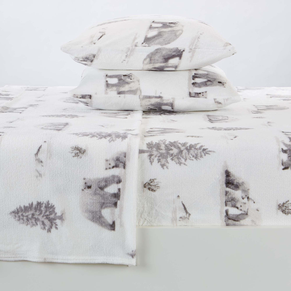 4-Piece Printed Plush Sheet - Velvet Luxe Collection