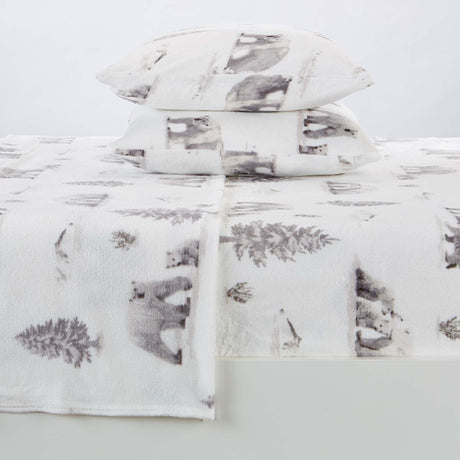 4-Piece Printed Plush Sheet - Velvet Luxe Collection
