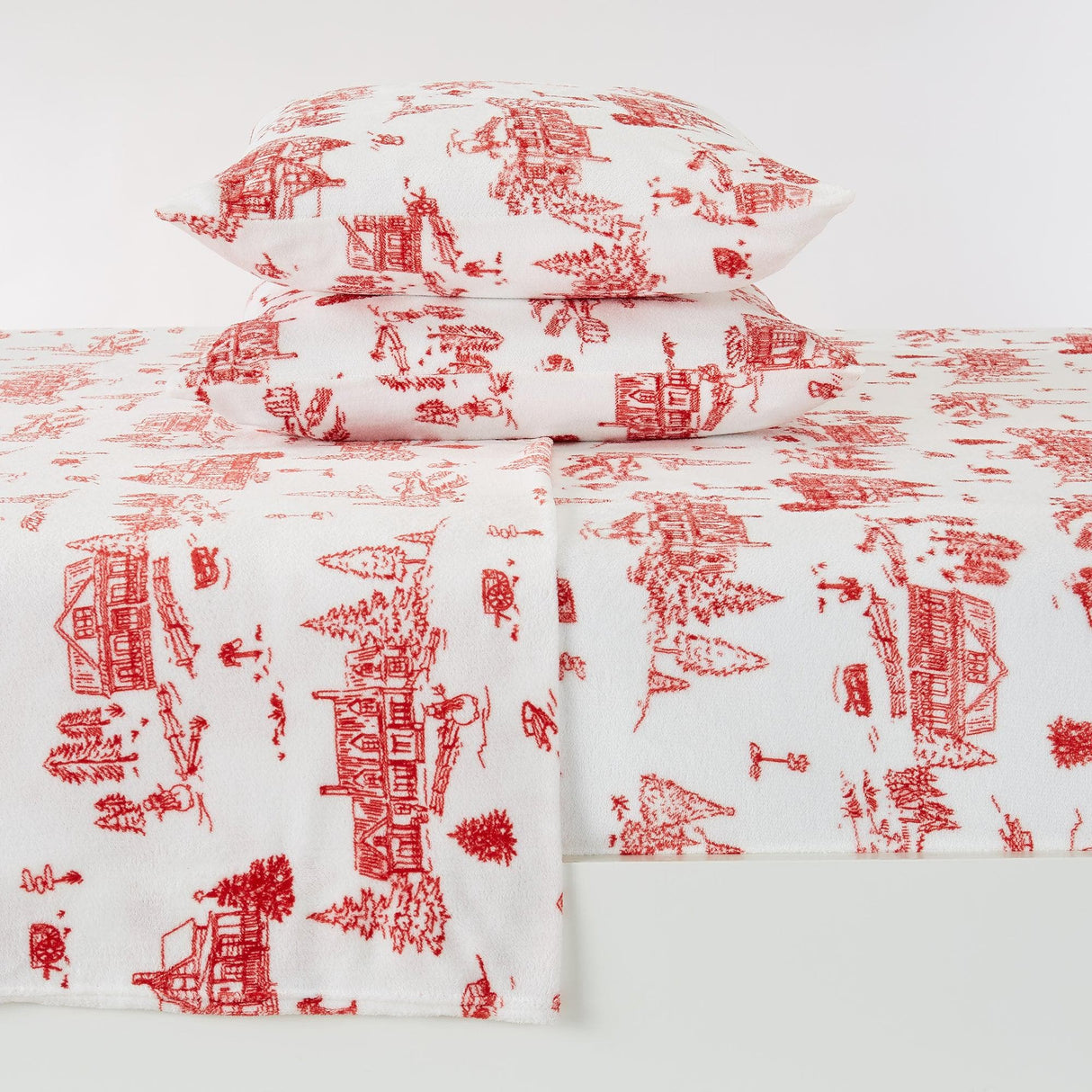 4-Piece Printed Plush Sheet - Velvet Luxe Collection
