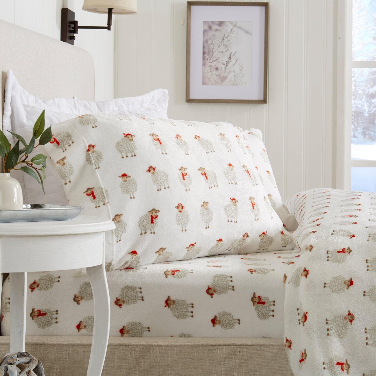 4-Piece Printed Plush Sheet - Velvet Luxe Collection