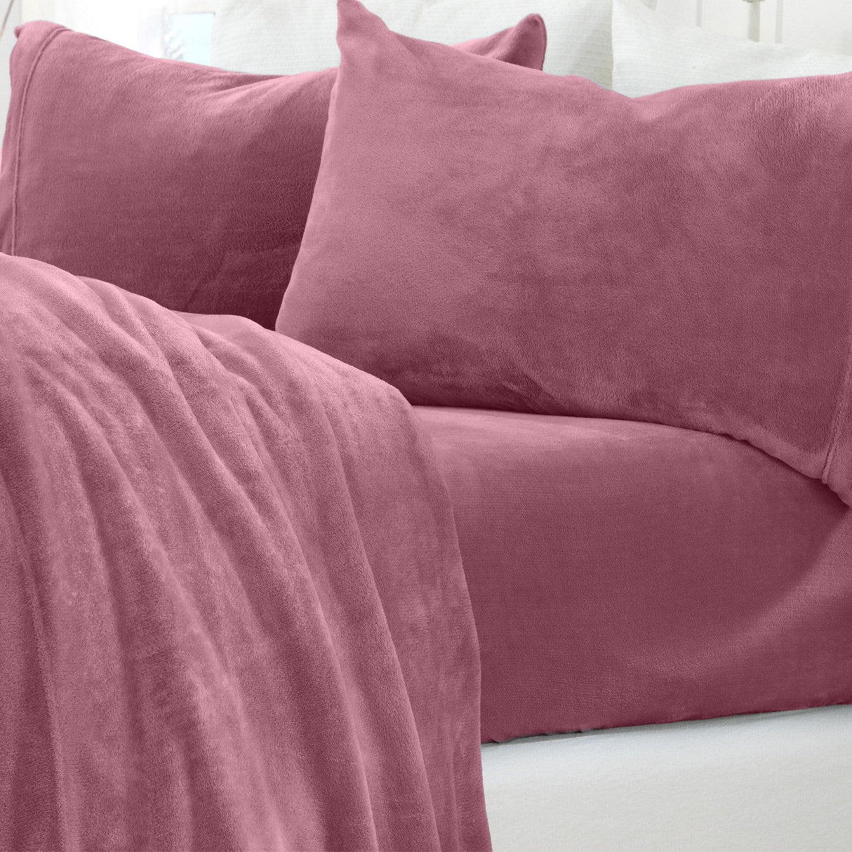 4-Piece Solid Plush Sheet - Velvet Luxe Collection