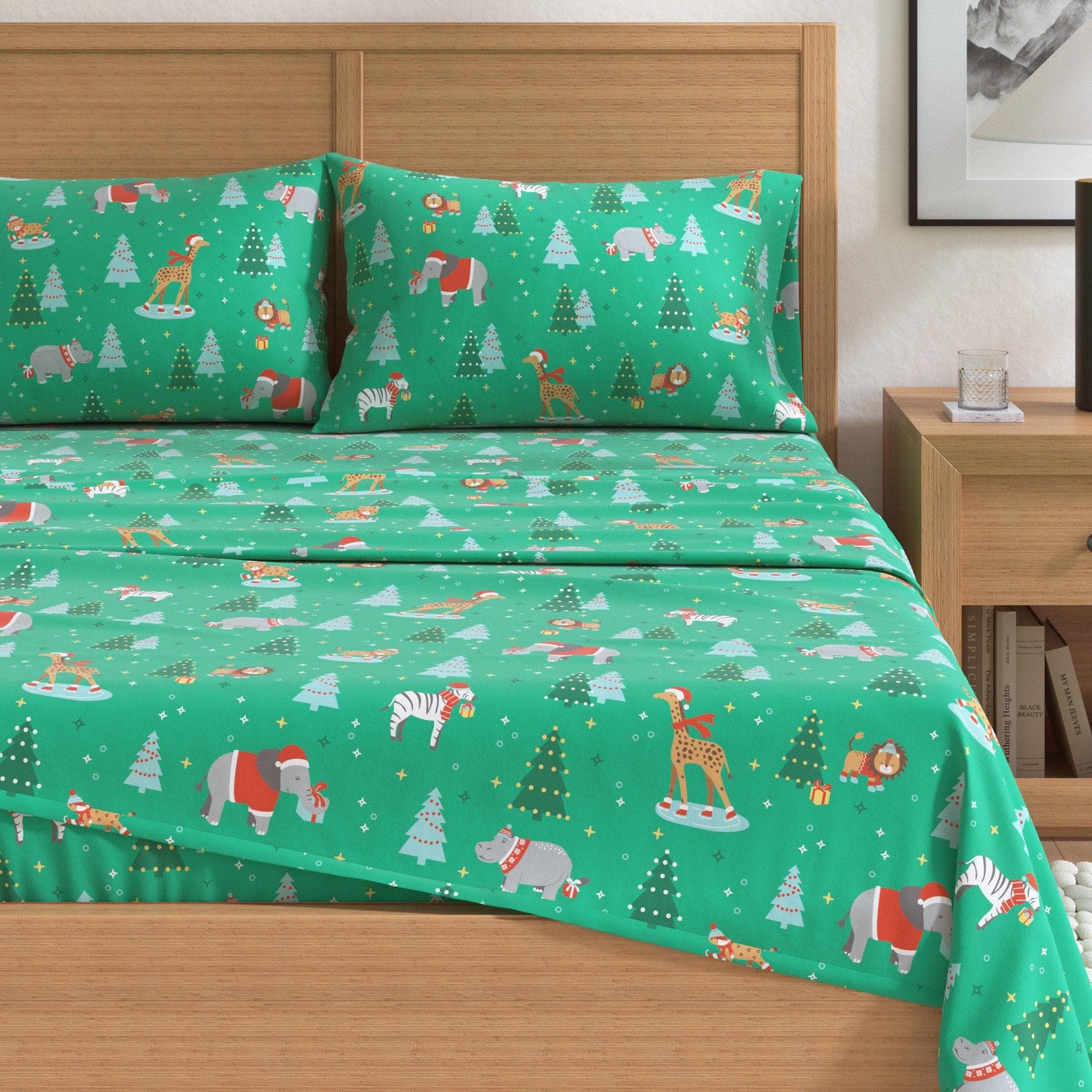 4-Piece Turkish Cotton Christmas Flannel Sheet - Whittaker Collection