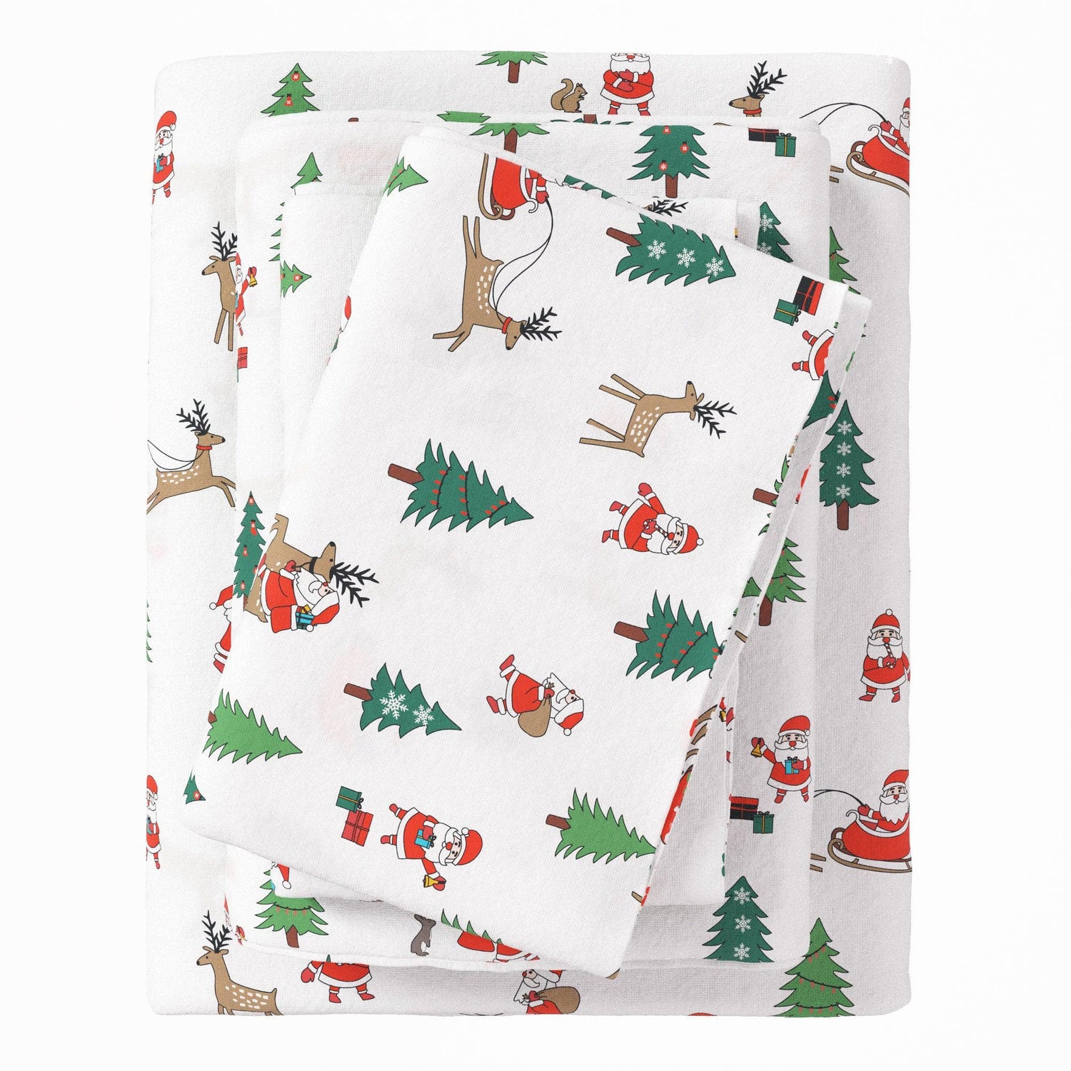 4-Piece Turkish Cotton Christmas Flannel Sheet - Whittaker Collection