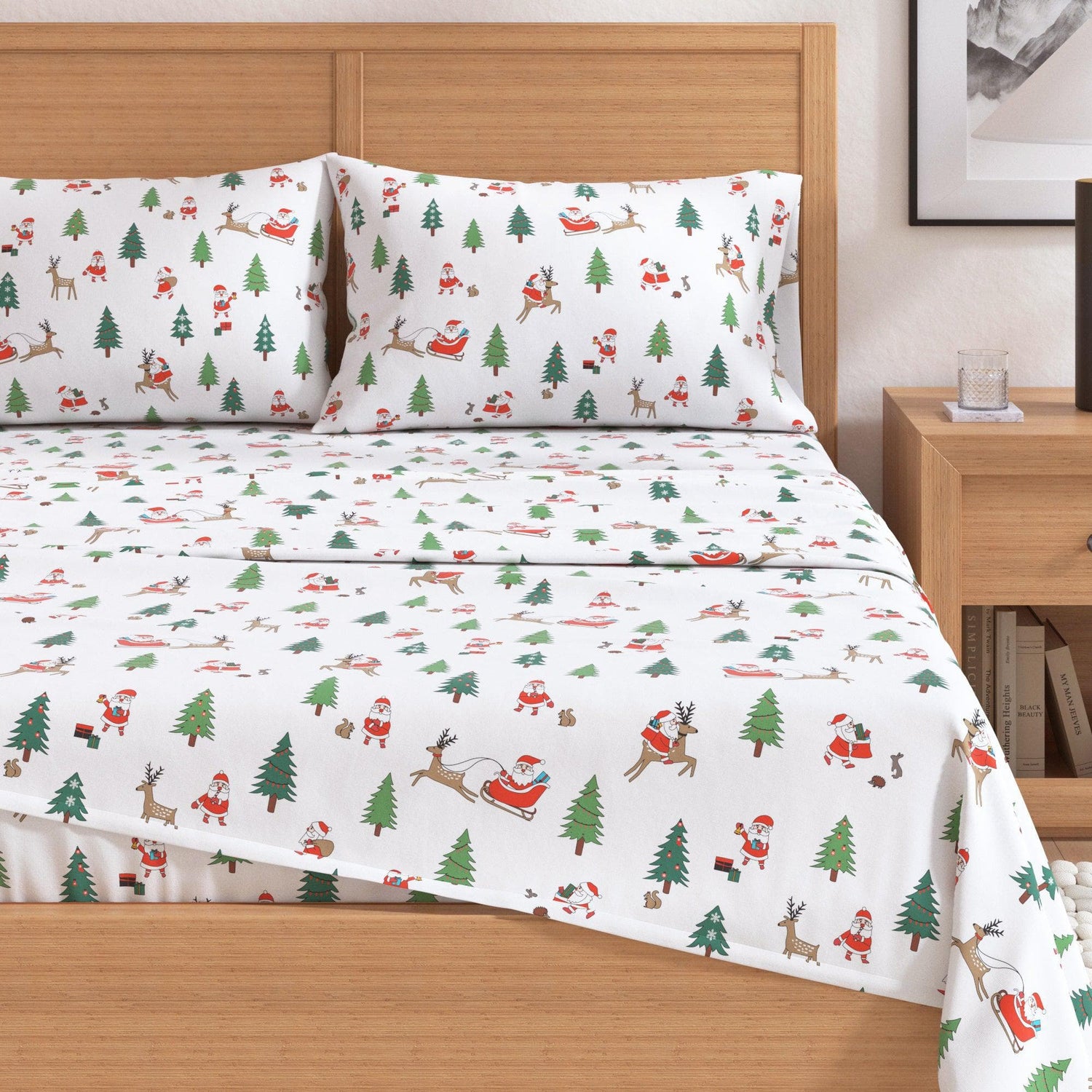4-Piece Turkish Cotton Christmas Flannel Sheet - Whittaker Collection