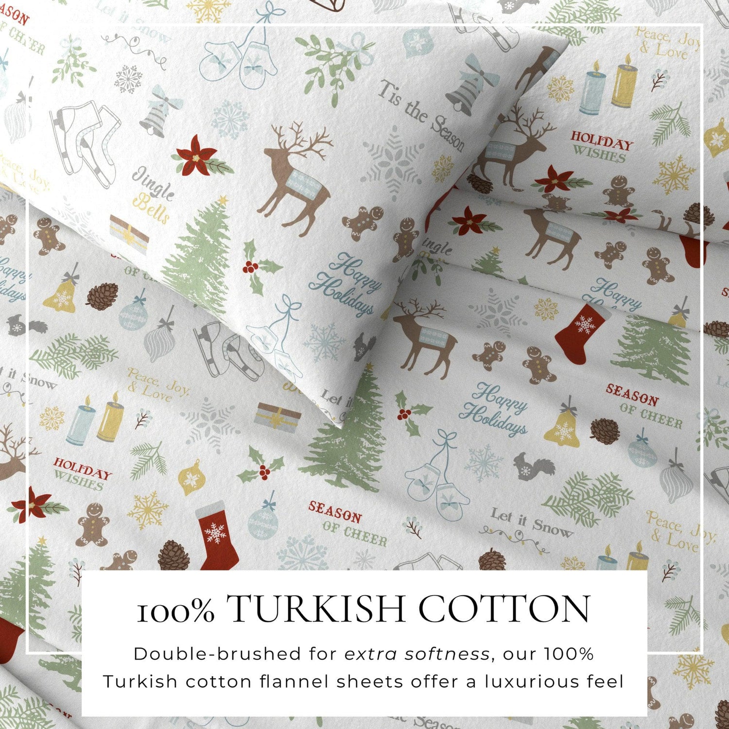 4-Piece Turkish Cotton Flannel Sheet - Whittaker Collection