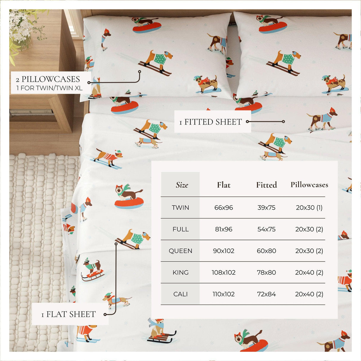 4-Piece Turkish Cotton Flannel Sheet - Whittaker Collection