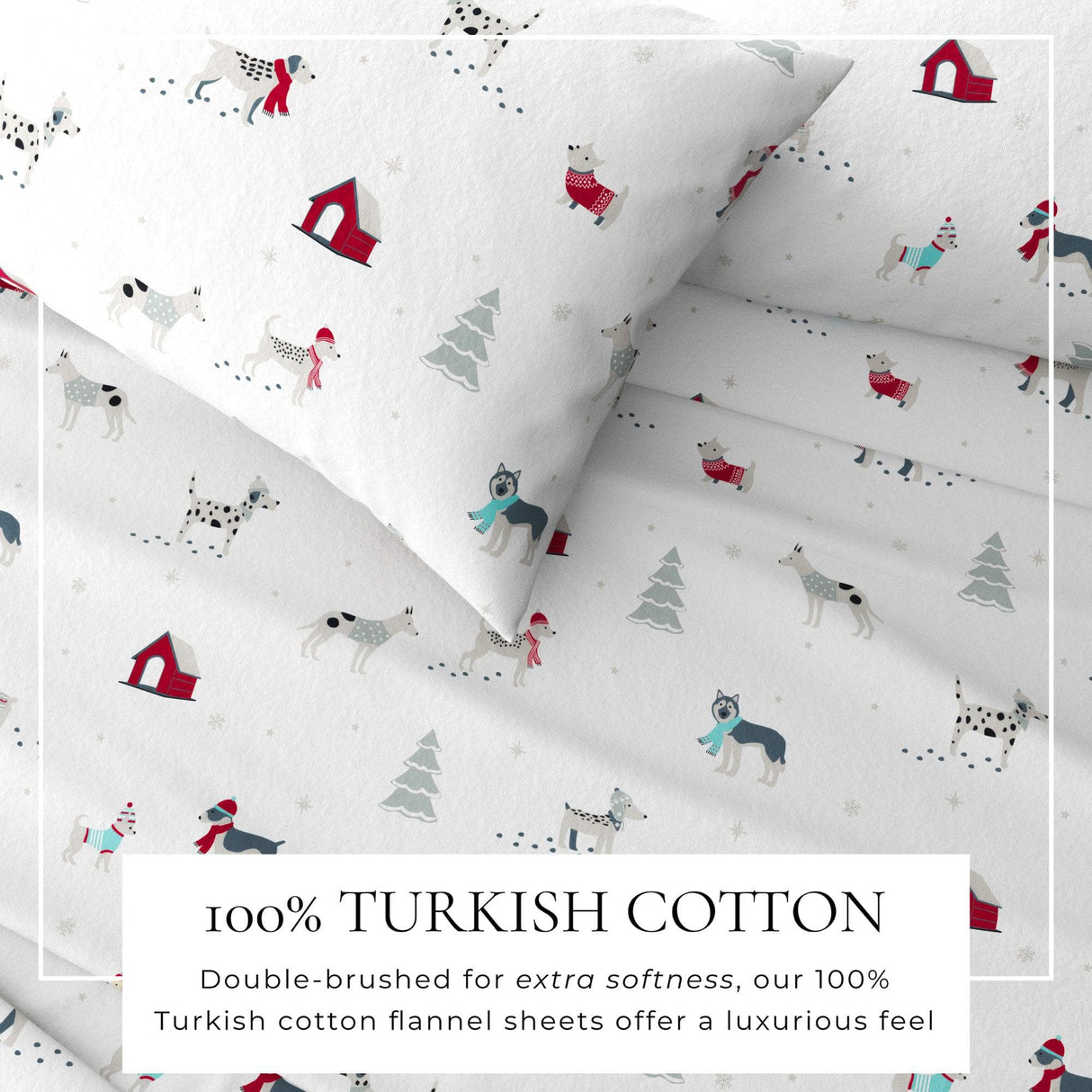 4-Piece Turkish Cotton Flannel Sheet - Whittaker Collection