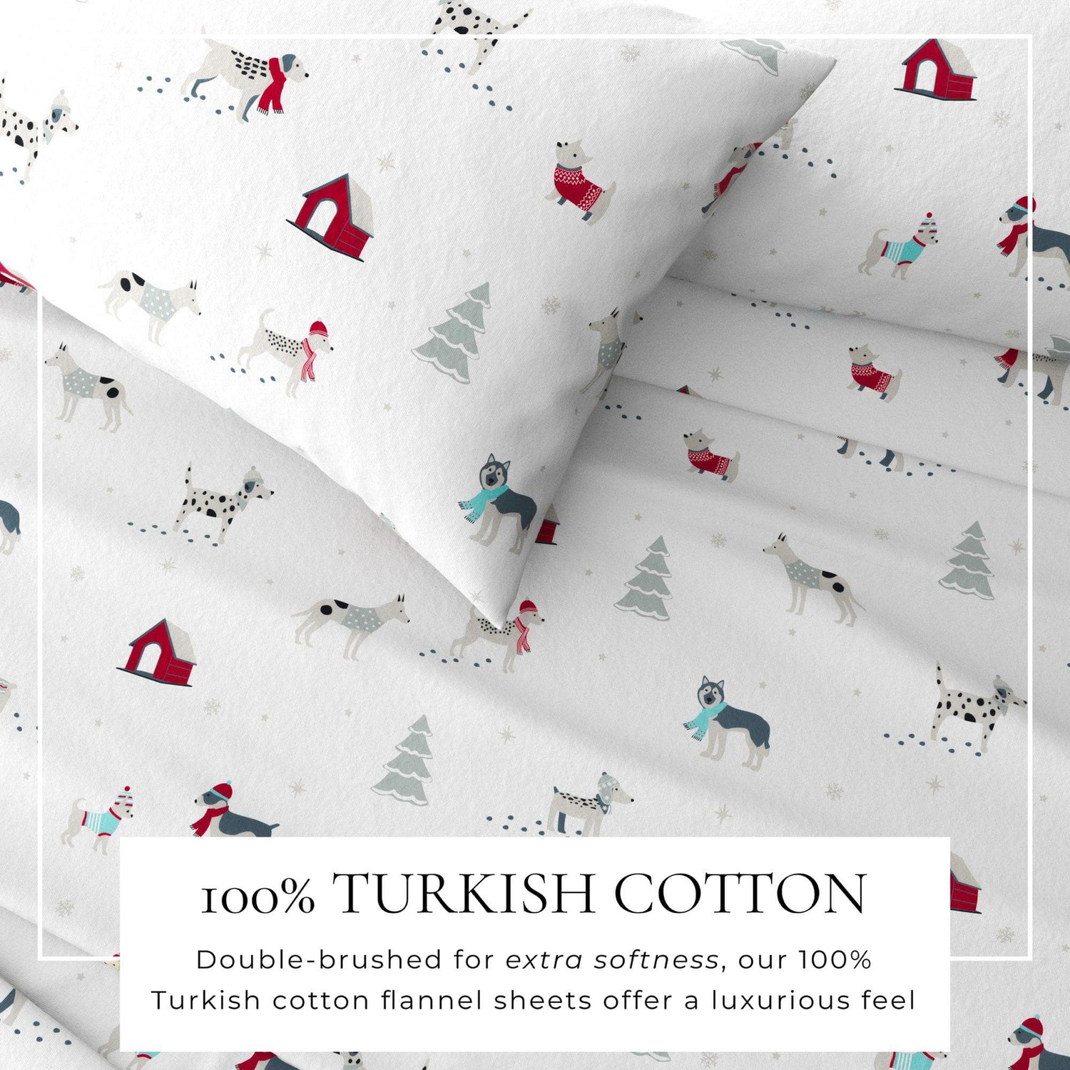 4-Piece Turkish Cotton Flannel Sheet - Whittaker Collection