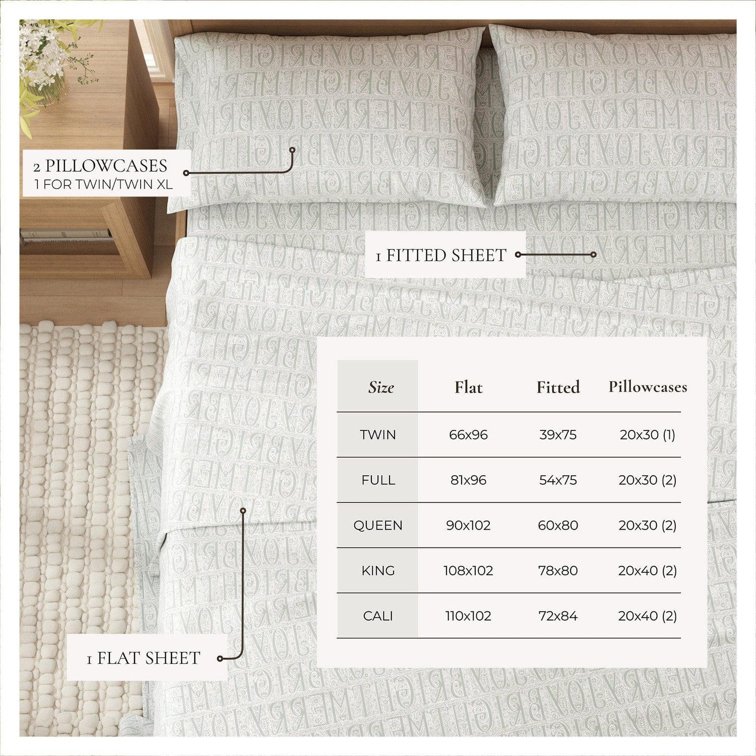 Turkish Cotton Flannel Sheet - Belle Collection