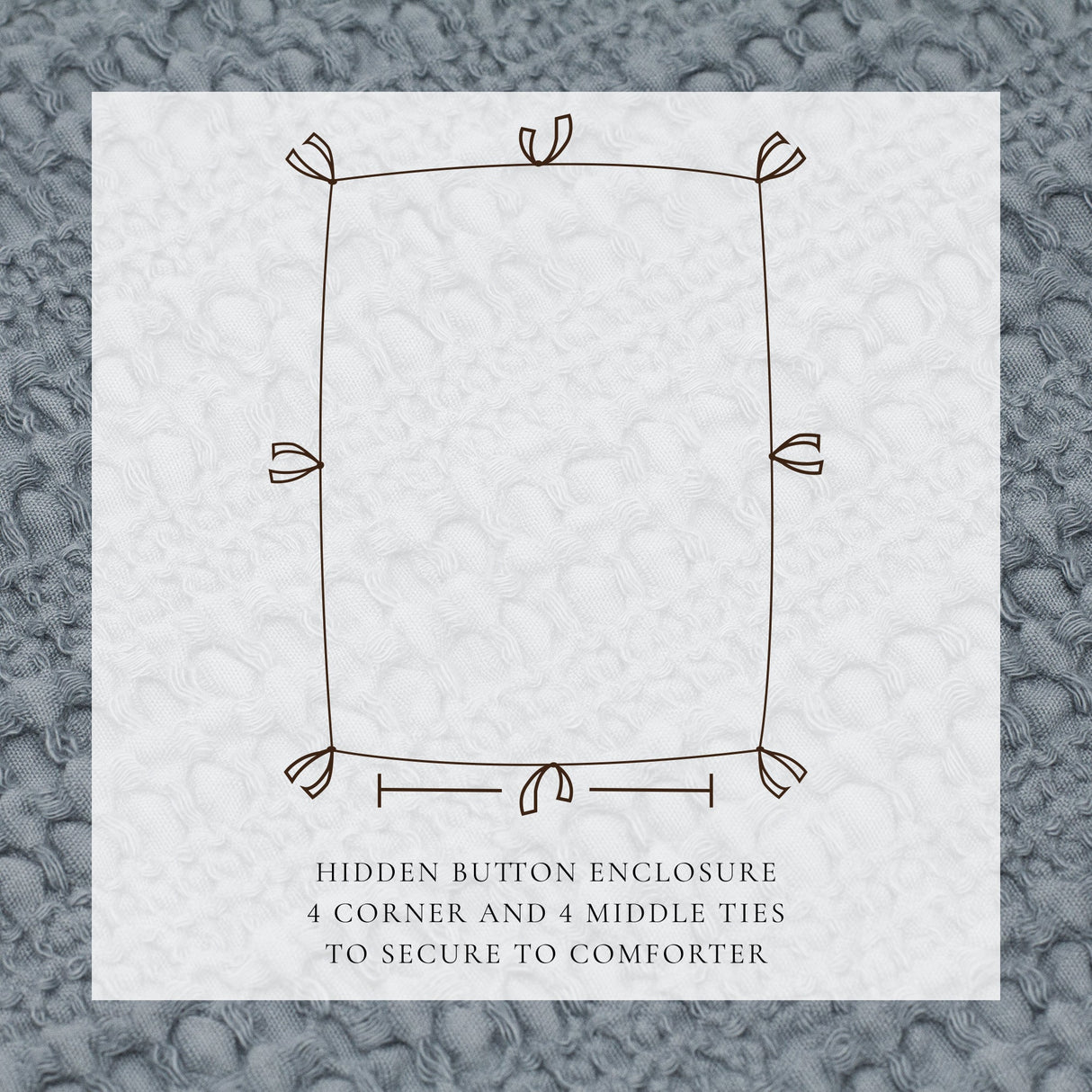 100% Cotton Waffle Weave Duvet Set - Mattea Collection