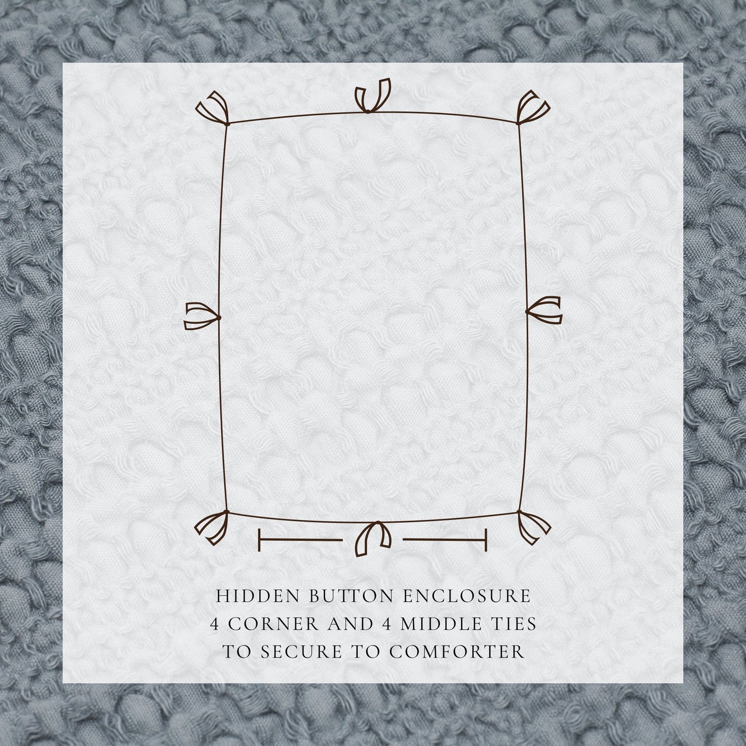 100% Cotton Waffle Weave Duvet Set - Mattea Collection