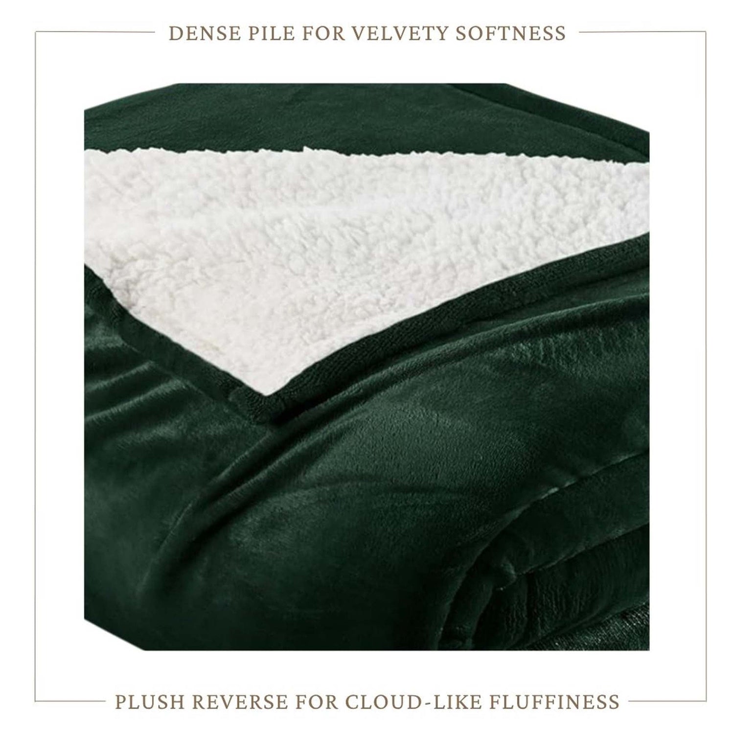 Velvet Plush Sherpa Bed Blanket - Sherpa Fleece Collection