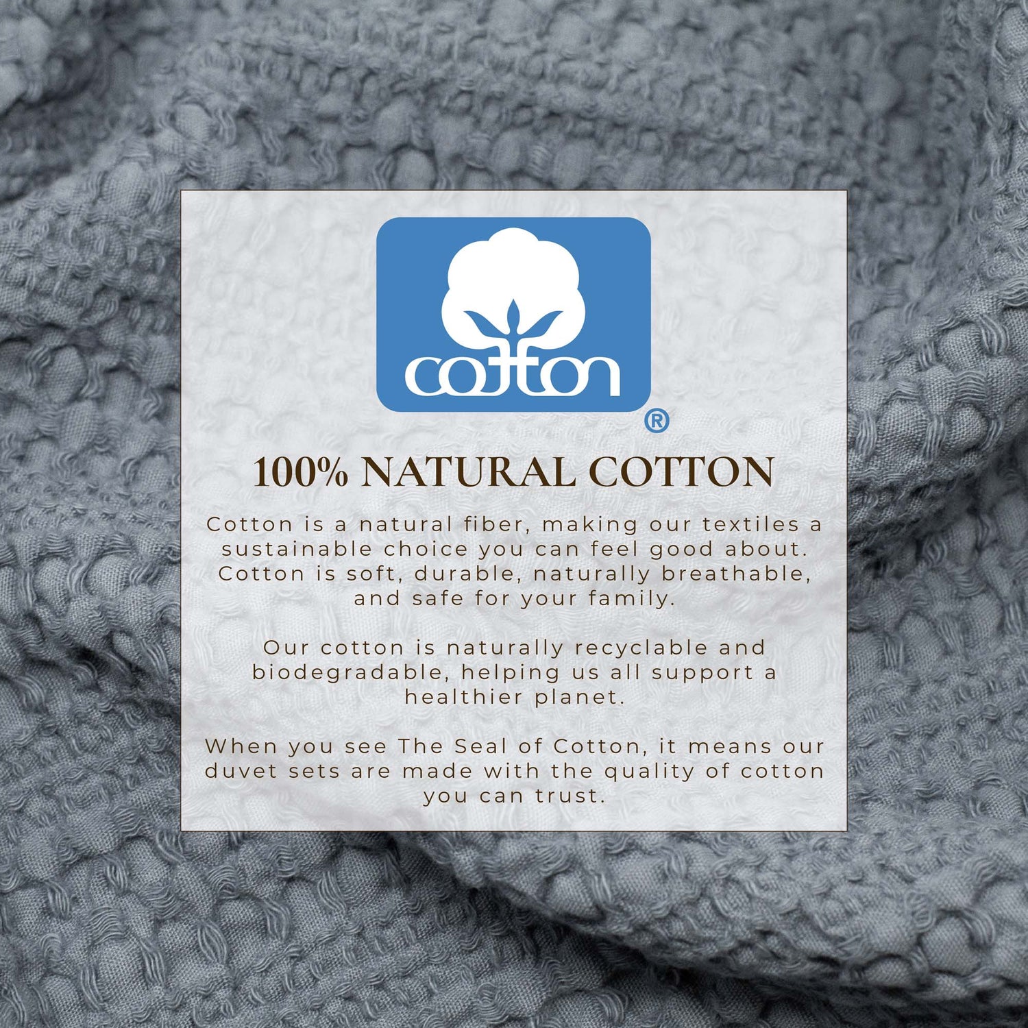 100% Cotton Waffle Weave Duvet Set - Mattea Collection