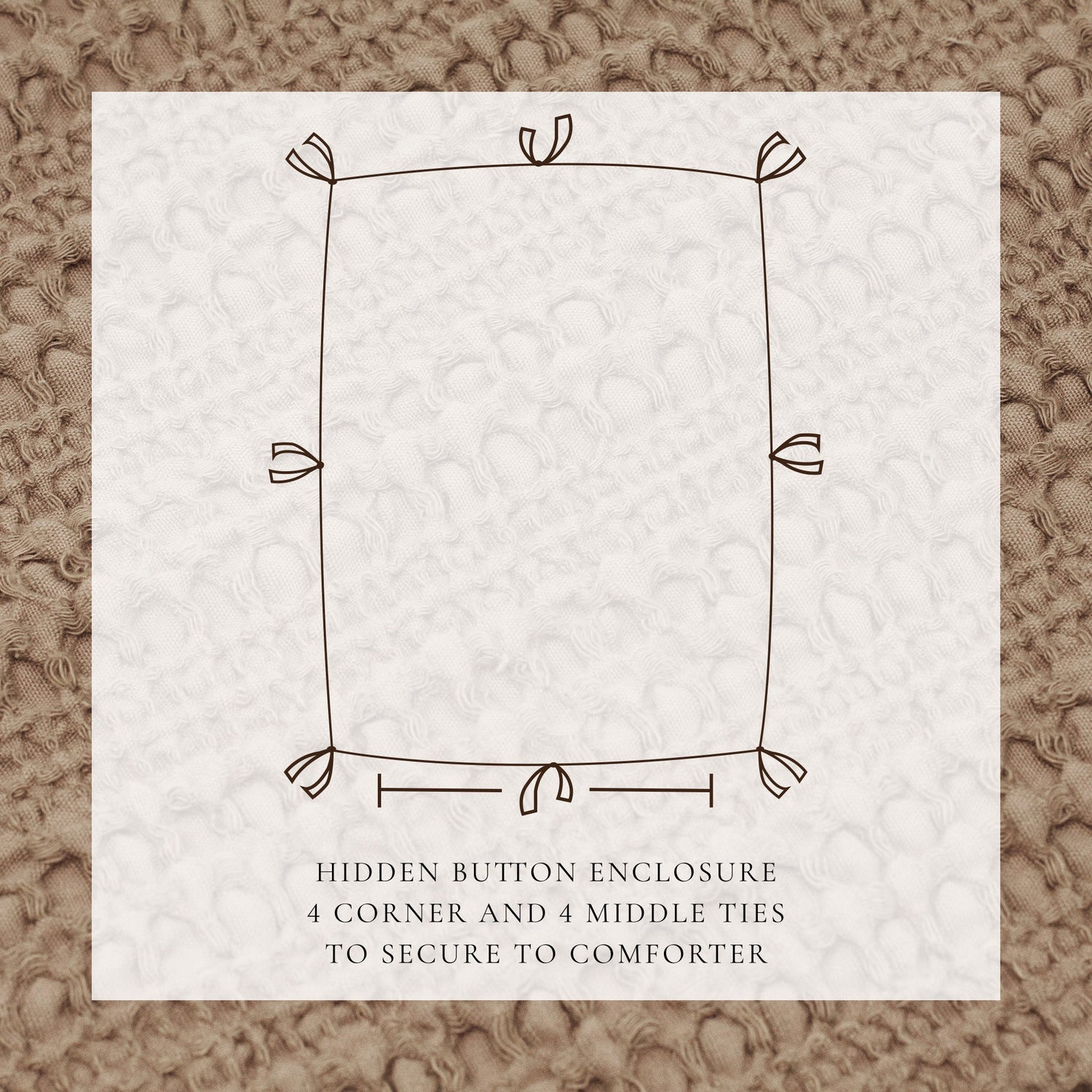 100% Cotton Waffle Weave Duvet Set - Mattea Collection