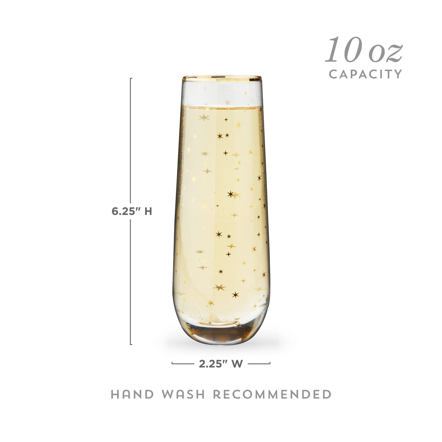 Starlight Stemless Champagne Flutes
